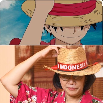 Unggahan One Piece Sri Mulyani. (YouTube)